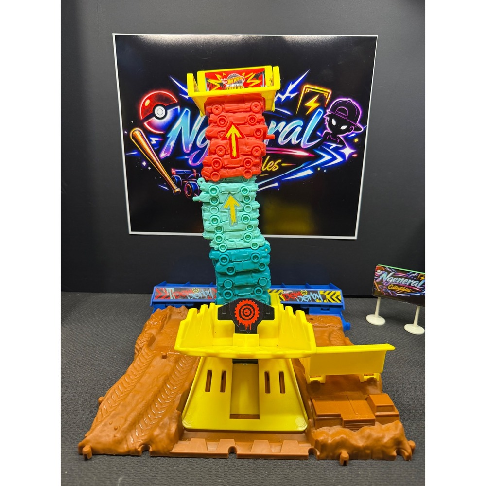 Hot Wheels Monster Trucks Demo Derby Playset Car Tower Crashing Target Toy